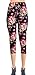 High Quality Printed Capris (Rose Noir), One Size