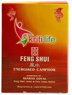 Kriti Life Energised Camphor 100 Gram Feng Shui | Natural Aromatic White Kapoor for Pooja | Home Fragrance Aromatherapy | Kapur Dani & Diffuser Suitable