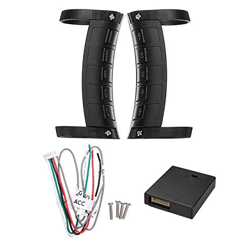WonVon LED Steering Wheel Button Remote Control,Universal Multi-Function Car Steering Wheel Remote Control Mini LED Two-Way Wireless DVD Navigation Button Control Remote Bluetooth Stereo GPS - Thumbnail 2