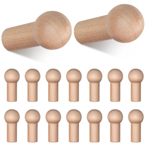Yardwe 25 Stück Holz Haken, Wandhaken, Kleiderhaken, Garderobenhaken,...