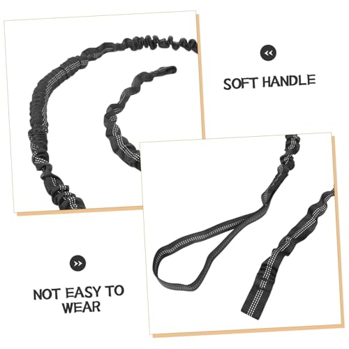 Cuerda de remolque para bicicleta elástica, correa de tracción negra para tándem 3