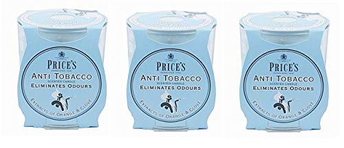 Price’s FR100616 - 3 candele mangiafumo in vaso Blu