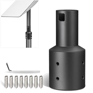 Bingfu Sleeve Adapter Mastpol-montageset voor Starlink Gen2 V2 Dish satellietantenne – Geschikt voor buisdiameter – Veilige sleeve Mount met anti-rotatierib voor Starlink Kits