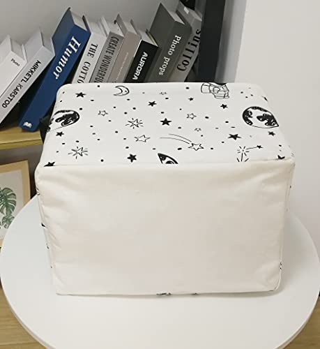 Image of Rectangle Gift Shelf Nursery Storage Basket Laundry Hamper Storage Box and Bins for Home Clothes with Handles