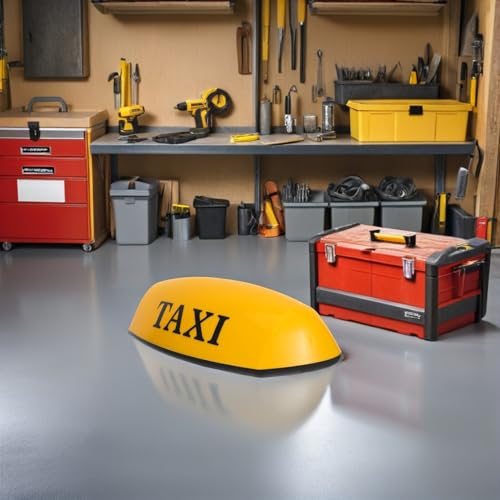 Letrero LED para taxi con ventosa amarillo resistente a la intemperie 6