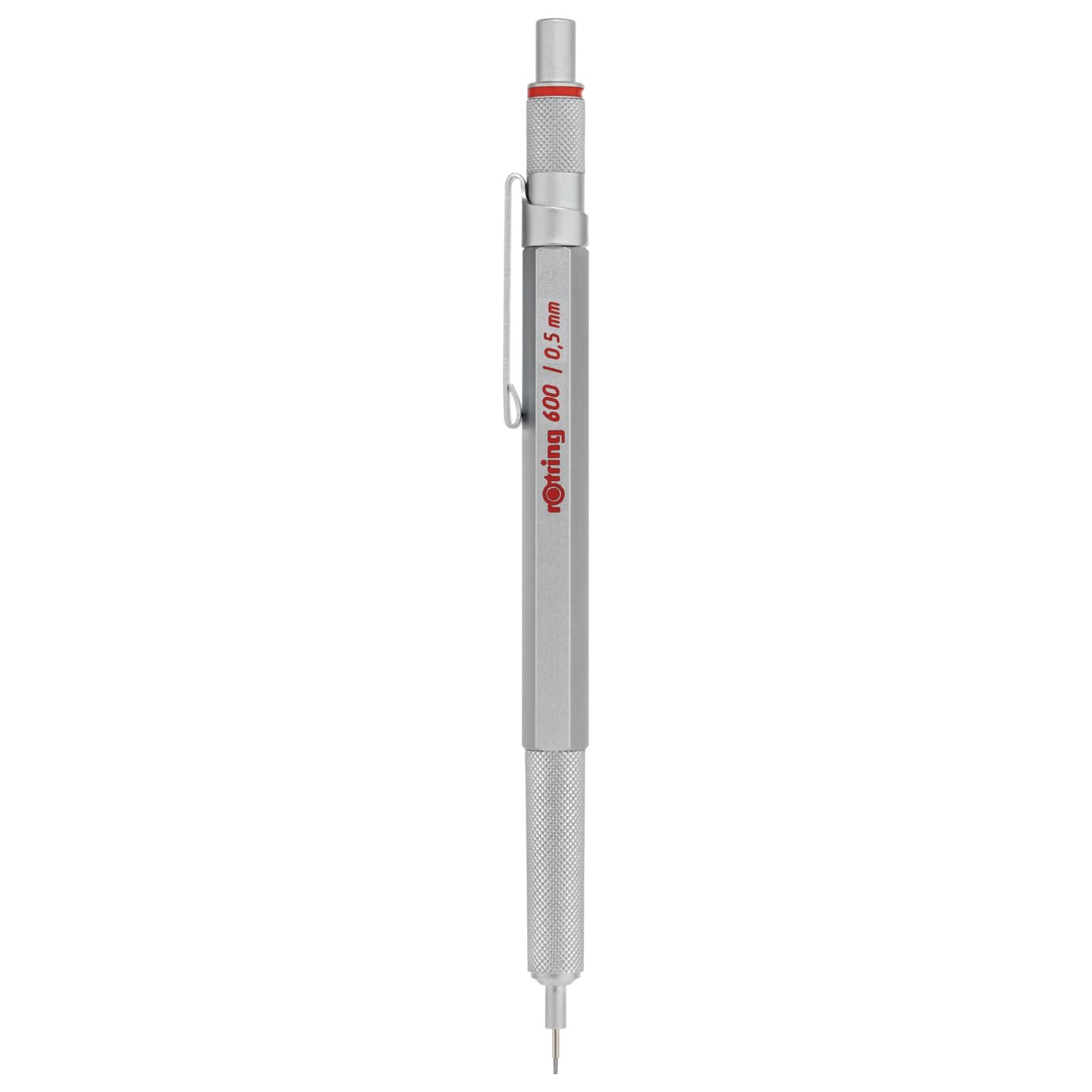 rOtring 600 portaminas – Caja de metal – Grabado personalizado – Portaminas de alta calidad con estuche – Personalizable – Idea de regalo para hombres y mujeres (plata)