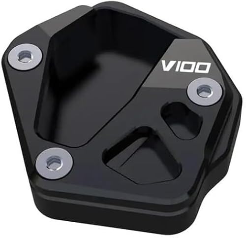 Motorradständer-Verbreiterung, Seitenständerpolster Motorrad for Moto for Guzzi for V100 for Mandello 2023 2024 Seitenständerverlängerung Fußpolster Stützplatte Fahrradständerverlängerung Fuß, stabil(