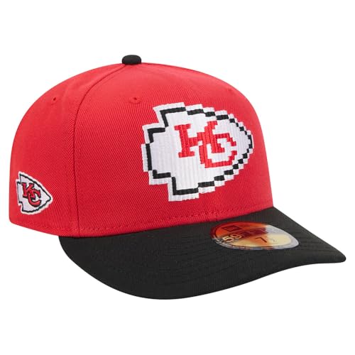 New Era Men's Red/Black Kansas City Chiefs Pixel Curved 59FIFTY Fitted Hat