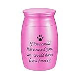 3 Inches Small Keepsake Urn for Pet Dog Ashes Aluminum Mini Cremation Urns for Dog Cat Memorial Ashes Urn for Sharing Fur Friend Ashes
