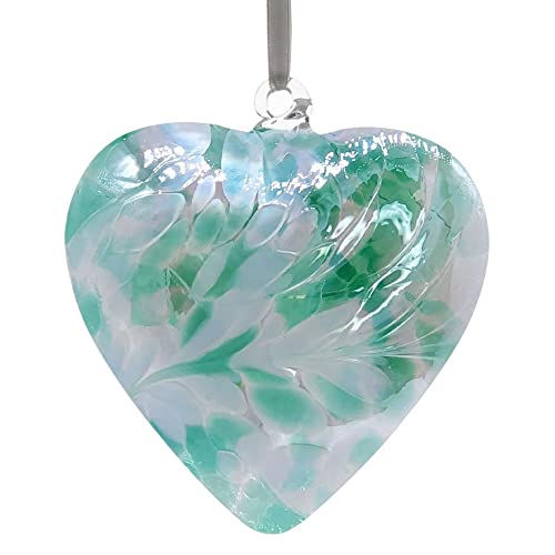 Sienna Glass Friendship Heart 8cm Green Gift