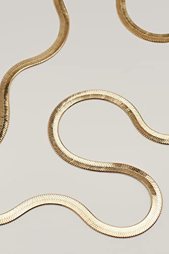 Gold Waist Chain, Waterproof, Non-Tarnishing 18K Filled Belly Chain For Women, Sexy Gold Waist Chains For Beach, Gold Body Chain Bikini Jewelry, Gold Filled Stainless Steel Body Jewelry For Women, Herringbone Flat Snake Chain #TOP5