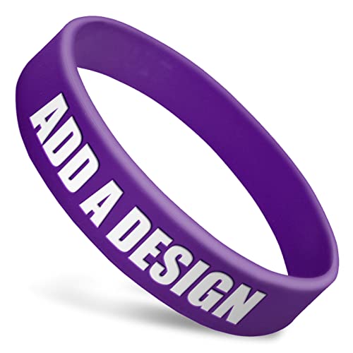 Wide Wristbands | Fully Customizable | Great For Events, Fundraisers & Promotions | 3/4" Wide | 100% Silicone | Available In Bulk