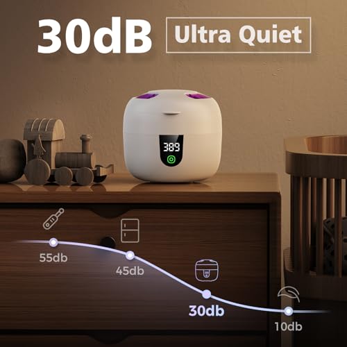 Waterproof Ultrasonic Retainer Cleaner Machine with 180ml Removable Water Tank – 45kHz Ultrasonic Cleaner for Mouth Guards, Jewelry, and Retainer Cleaner– Digital Timer, Smart Pause, Quiet to 30dB - Thumbnail 6