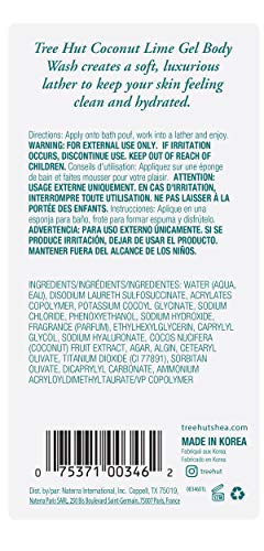 Tree Hut Moisturizing Gel Body Wash Coconut Lime, 10.94Oz, Ultra Hydrating Gel Body Wash For Nourishing Essential Body Care #TOP4