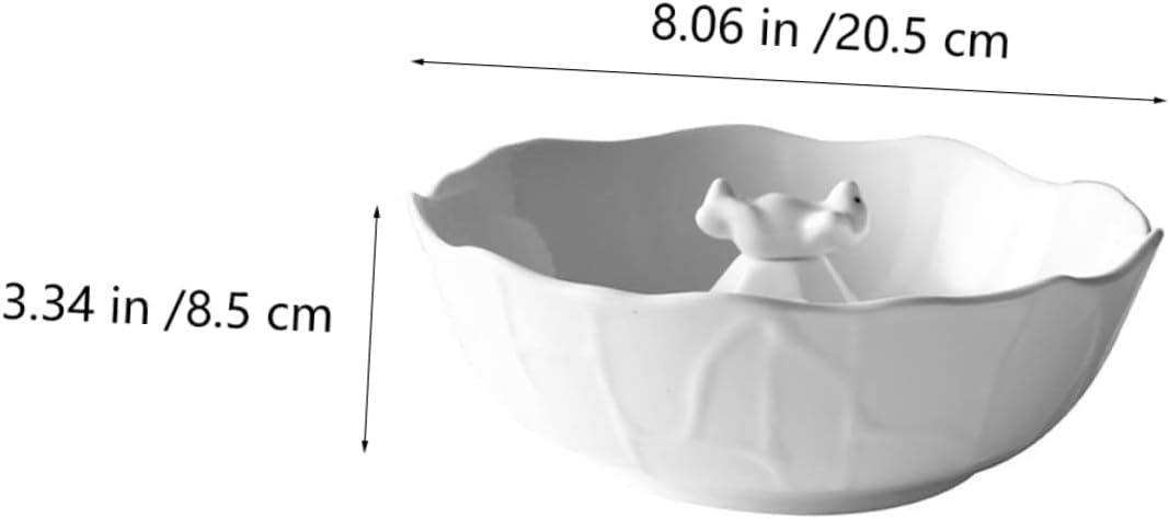 Mobestech 1Pc Polar Bear Shape Food Serving Bowl Cute Kitchen Gadget for Fruit Salad and Dessert Stylish for Home Restaurants and Catering Events