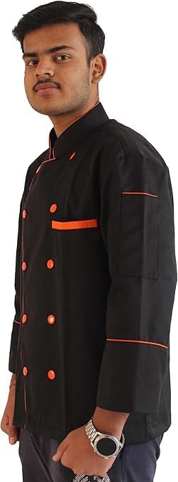 Multi Color & Light Weight With Contrast Multi color Piping Chef Coat Jackets For men (Size,S-5XL)