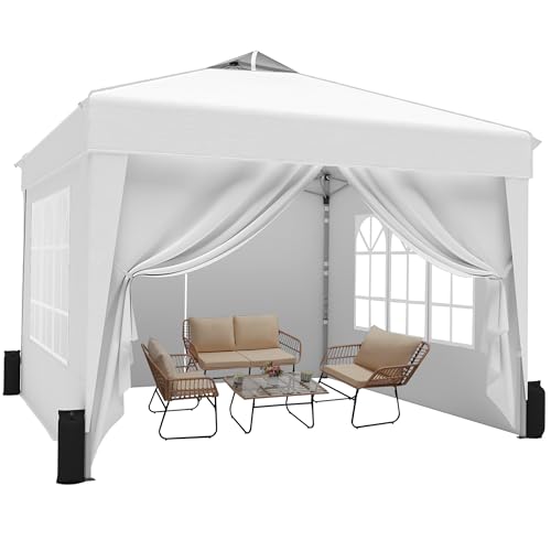 SANWAY 10x10 Pop Up Canopy Tent with 4 Sidewalls