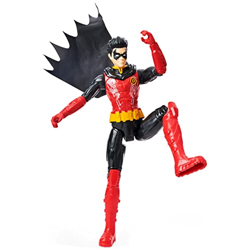 dc comics | Batman | 30 cm Scale Robin Figure with Original Decoration, Cape and 11 Points of Articulation - Toys for Boys and Girls from 3 Years