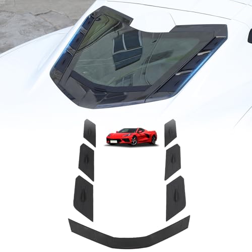 Dry Rear Engine Bay Vent Blocks Covers for Corvette C8 Stingray Z51 Coupe 2020-2025-2026 Z06/E-Ray 2023-2024 Rear Hatch Hood Car Wash Covers Engine Bay Air Vent Inserts Protection Accessories (Black)