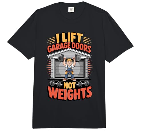 Garage Door Installer Installing Garage Doors Technician Comfort Colors Adult Heavyweight T-Shirt