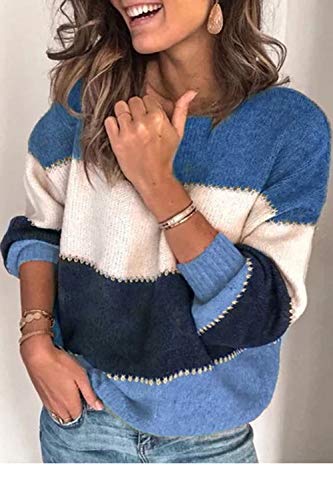 Image of ANCAPELION Women's Casual Sweater Pullover Winter Basic Sweatshirt Long Sleeve Cozy Knitted Jumper Tops Loose Fit