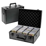 iDiskk Toploader Storage Box - Estuche con Cierre de 600+ Tarjetas, Protección Robusta para Tarjetas Deportivas/De intercambio, Organizador Acolchado con Llaves