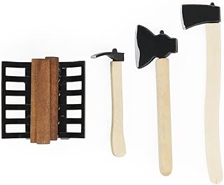 Odoria 1/12 Miniature Logs Firewood and Axe Dollhouse Decoration Accessories