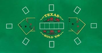 Texas Holdem Felt Layout - 36 x 72 Inch Size!