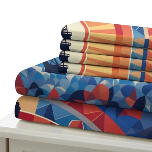 Parure de lit King en microfibre douce avec impression 3D haute définition Paris - 7