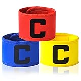3 Stück Kapitänsbinde Captains Armband Fußball Kapitänsbinde Verstellbare Armbinden Elastic Armbinden Multicolor Spielführerbinde Gummielastische Armbinde für Erwachsene Kinder Viele Sportarten
