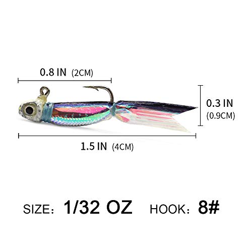 Silverside Minnow Crappie Jig 12pcs Black Color - Thumbnail 3