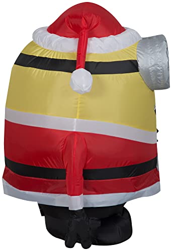 Gemmy Christmas Airblown Inflatable Minion Otto in Santa Suit, 3 ft Tall, Yellow - Thumbnail 3