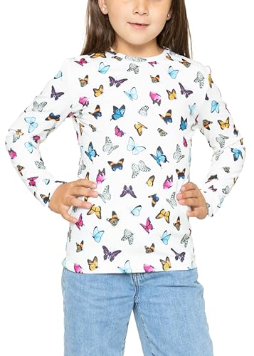 Image of Girls Long Sleeve Shirts | Soft Crew Neck Top | Short Sleeve | Long Sleeve Shirt Girls Size 2T - 16