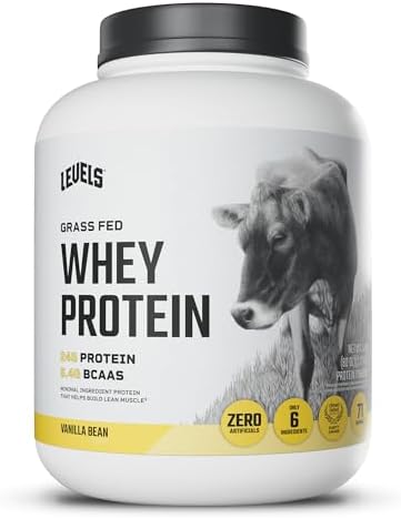 Levels Whey Protein Powder, No Artificial Ingredients, Vanilla Be...