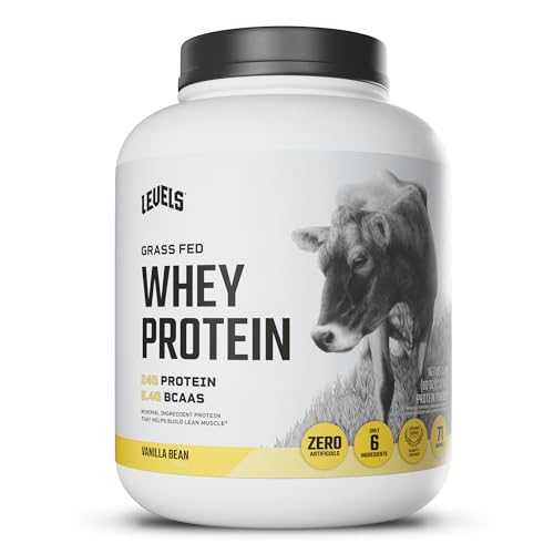 Levels Grass Fed Whey Protein Powder, No Artificials, 24G of
