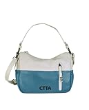 Caminatta Bolso Hobo Swing Azul con Asa de Hombro y Bandolera para Mujer 28 x 20 x 11 cm