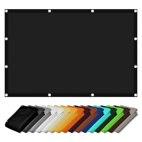 Toldo vela de sombra rectangular de 2.8x5.5 m impermeable con ojales color negro para jardín 2