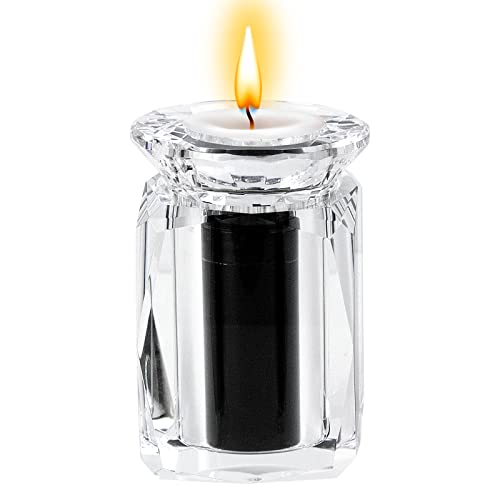 Kcgani Mini-Kristall-Urnen mit Kerzenhalter, Einäscherungs-Andenken Fotourne, kleiner Gedenk-Aschehalter Beerdigungsurne für Erwachsene männliche weibliche Haustier Hund Katze Haustiere Beerdigung Cover