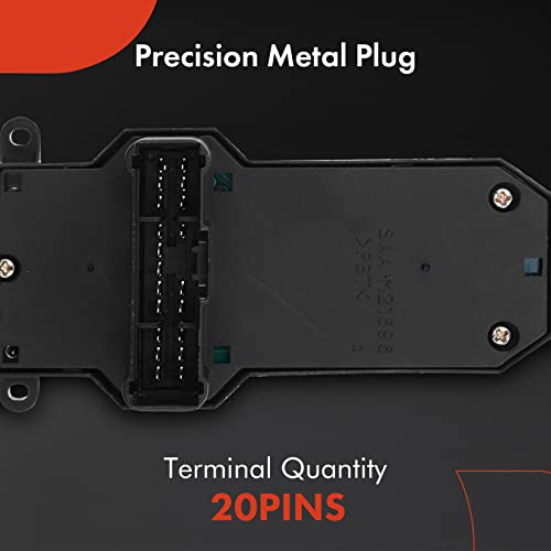 A-Premium Driver Side Master Power Window Switch Compatible With Honda Civic 2001 2002 2003 2004 2005, Cr-V 2002 2003 2004 2005 2006, Replace# 35750-S9A-305, 35750-S5A-A02Za #TOP5
