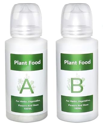 Hydroponic Nutrients AB Plant Food Nutrients, Plant Food A & B Hydroponics Supplies, Indoor Plant Fertilizer for Hydroponics Growing System