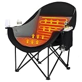 DasEpic Heated Camping Chair - Oversized Outdoor Folding Chair for Adults