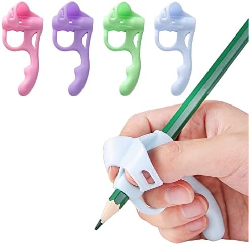 YIYATOO 4 Pieces Pencil Grips Trainer for Both Left-Handed and Right-Handed,School Supplies,Classroom Must Haves,Kids Handwriting Aid Correction Tool