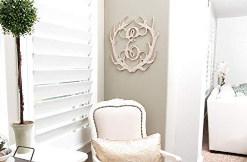 Unfinishedwoodco Antler Monogram S, Unfinished S #TOP3