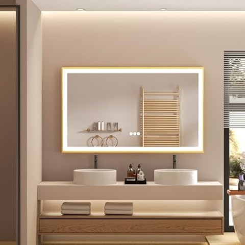 LUVODI LED Bathroom Mirror with Anti-fog Cover