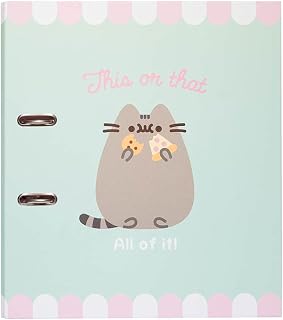 Grupo Erik Pusheen Lever Arch File - A4 File Folder - Large Documents Storage Files - 11 x 12.6 inches (28 x 32 cm) - A4 Ring Binder - 2 Ring Binder - Pusheen Folder - Kawaii Stationery
