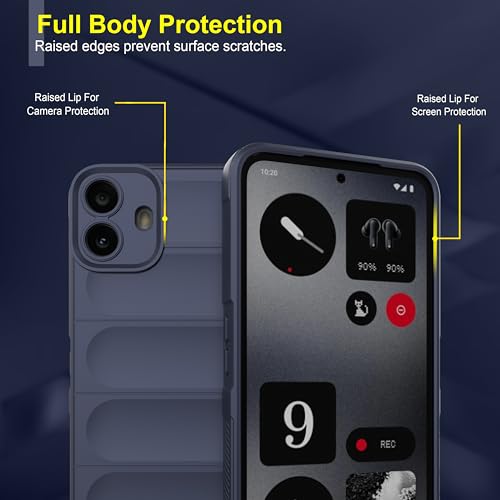 Image of amazon basics Back Case Cover for CMF by Nothing Phone 1 | Compatible for CMF by Nothing Phone 1 Back Cover | Liquid Silicon Magic Case with Camera Protection | Sapphire