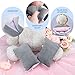 COOLBEBE Car Seat Straps Shoulder Pads for Baby Kids, Super Soft Seat Belt Covers for All Car Seats/Pushchair/Stroller/High Chair (Grey/Pink)