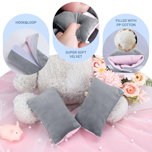 Image of COOLBEBE Car Seat Straps Shoulder Pads for Baby Kids, Super Soft Seat Belt Covers for All Car Seats /Pushchair /Stroller /High Chair(Grey /Pink)
