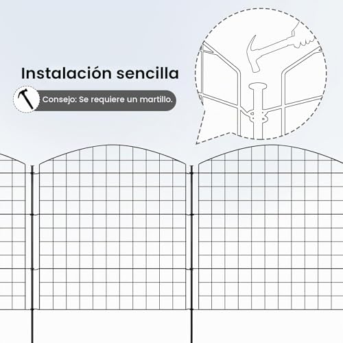 Vallas de jardín WOLTU para evitar el paso de animales y fijar bordes decorativos en la tierra 6