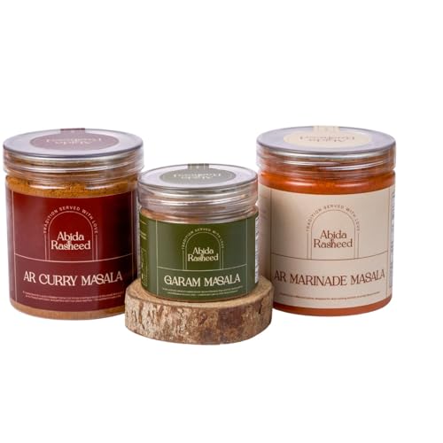 Image of Homemade Marinade Masala (200G), Curry Masala (200G) and Garam Masala (70G) Combo by Chef Abida Rasheed Kerala Traditional Style Preservative Free Masala Powders